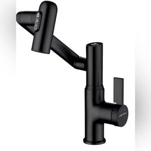 Lefton Bathroom Basin Faucet Black (BF2204) Single Level Spray Fuctions Rotary